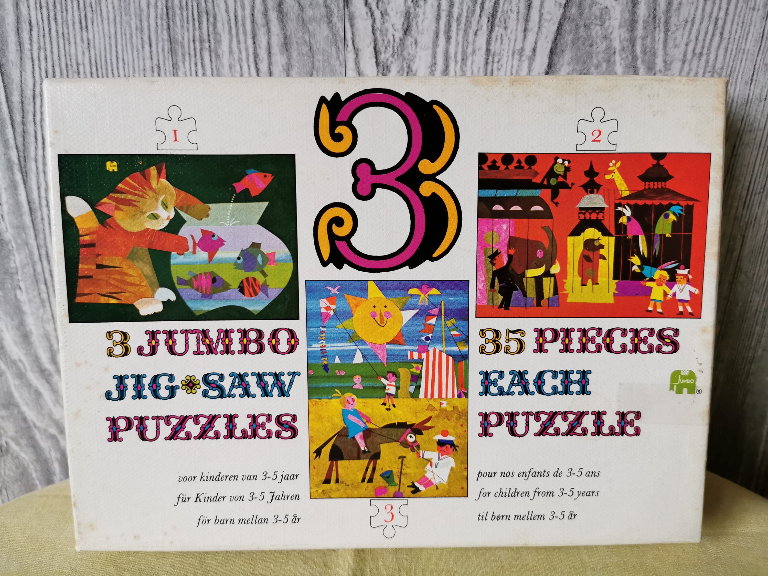 3 puzzles Jumbo Jig Saw amusants. 35 pièces Etsy Canada
