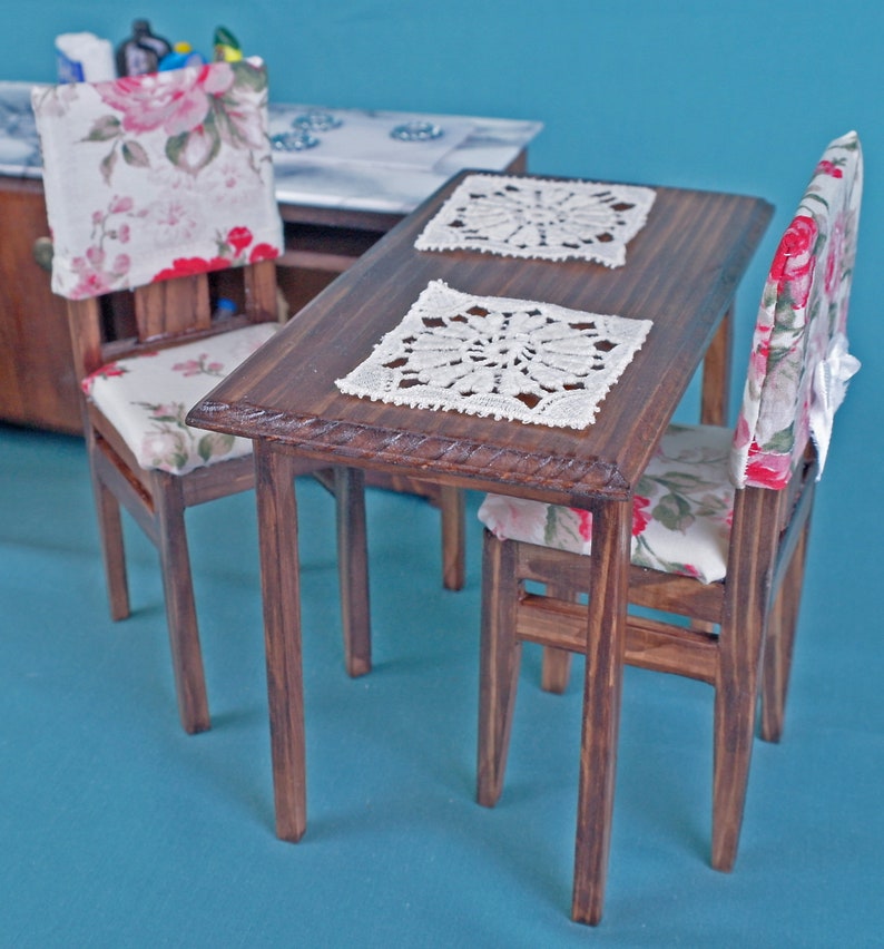 Download Dollhouse furniture KITCHEN set table chair 2 cabinet sink ...