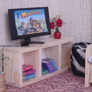 Universal Regal, TV Möbel, Puppenhaus Möbel 1:6 für 12 Zoll Puppen, Miniatur Zubehör