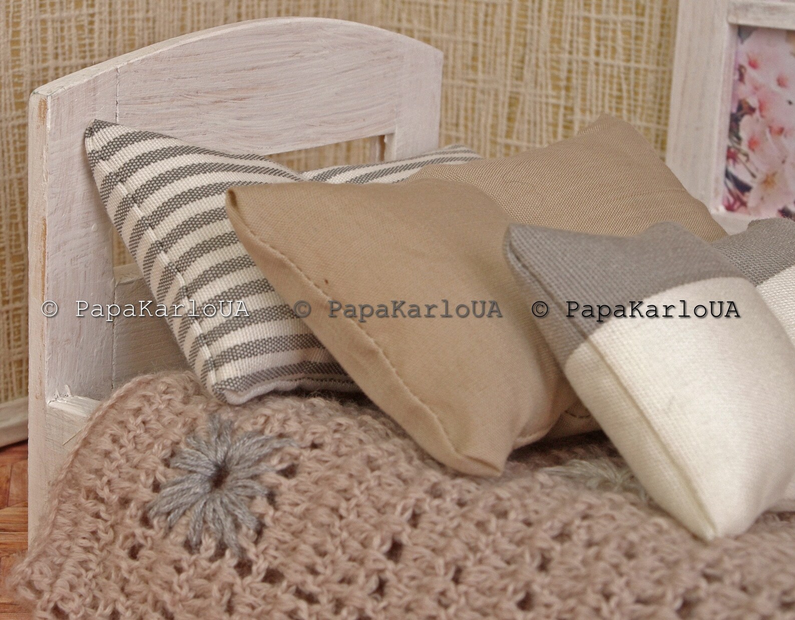 Decke PILLOWs beige Farbset Barbie Blythe Coverlet Puppenhaus | Etsy