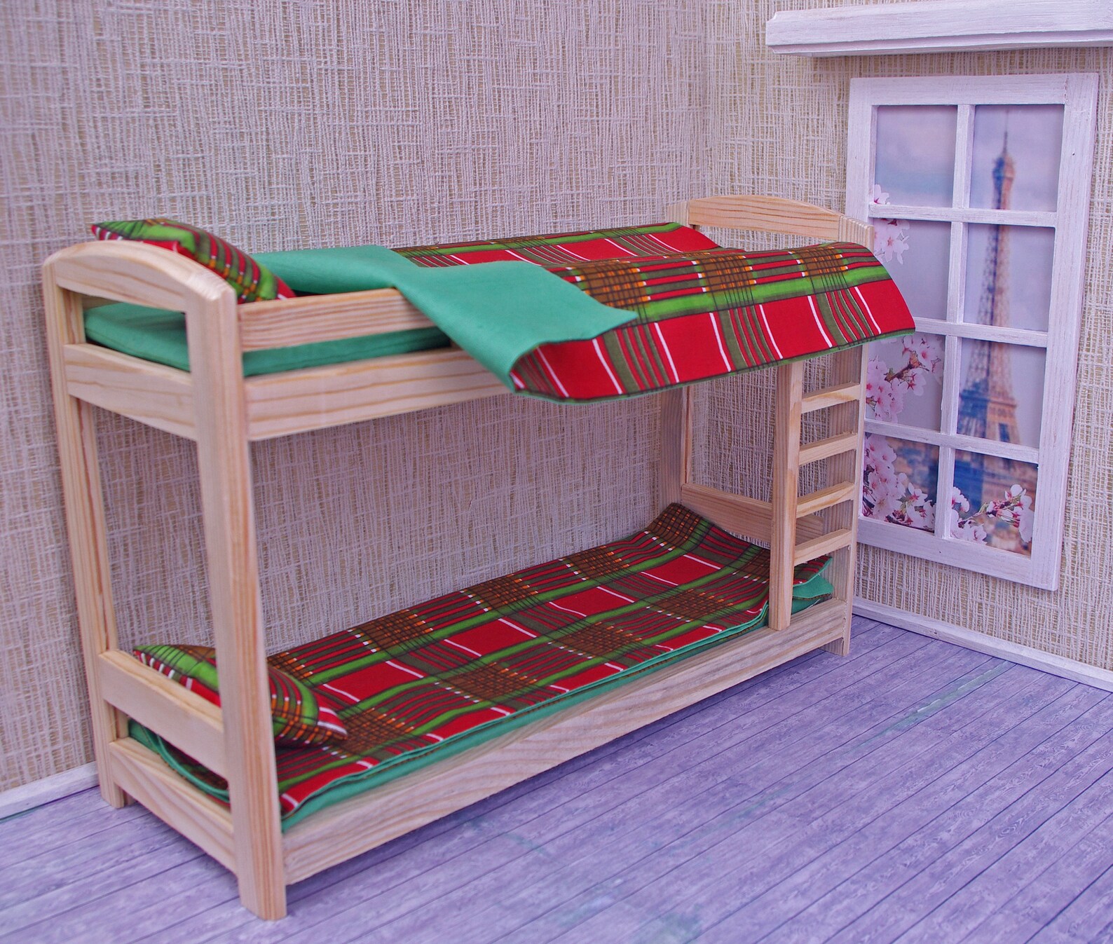 Bunk Bed DIY Kit DOLLHOUSE Wooden Furniture for Barbie | Etsy