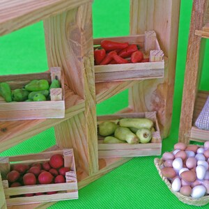 Farmer's Market Stand Vegetable shop, vegetables and fruits in boxes, counter, greengrocer's, street trade showcase, Chalkboard Signs image 3