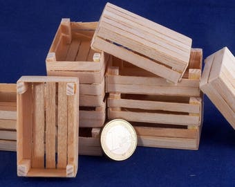 Drewniana skrzynka na meble do domku dla lalek w skali 1:6, skrzynki na owoce, miniatury, akcesoria kuchenne, sklep z warzywami dla lalek 12&quot;