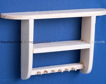Wall SHELF, bookshelf, flowers shelf, Dollhouse Kitchen wooden furniture 1:6 scale, for  12&quot; dols, miniature