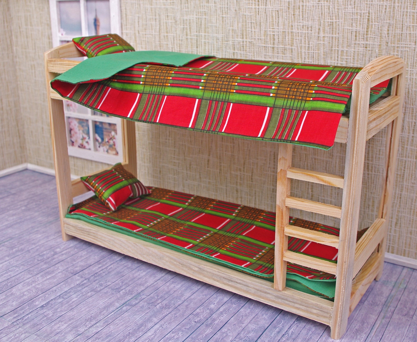 Bunk Bed DIY Kit DOLLHOUSE Wooden Furniture for Barbie | Etsy