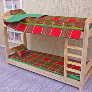 Bunk Bed DIY Kit DOLLHOUSE, Wooden Furniture for Dolls, Self