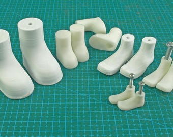 Molds for making doll shoes, making shoes for dolls with your own hands, 3D mold for making toy shoes