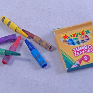 Miniature Pencil Set, tiny dollhouse school office tool,  Dollhouse Miniatures 1:6 Scale, Colored drawing supplies write paint
