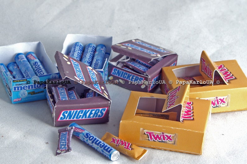 Packaging Mentos Breakfast Set Dollhouse Miniatures Decor Etsy