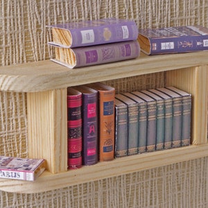 Universal wall SHELF, Dollhouse wooden furniture, 1:6 scale for dolls 12&quot;, miniature for role-play games, bookshelf, flowers shelf