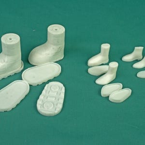 3D Printed Doll Shoe Lasts: Miniature Shoe Molds, DIY Craft Supply