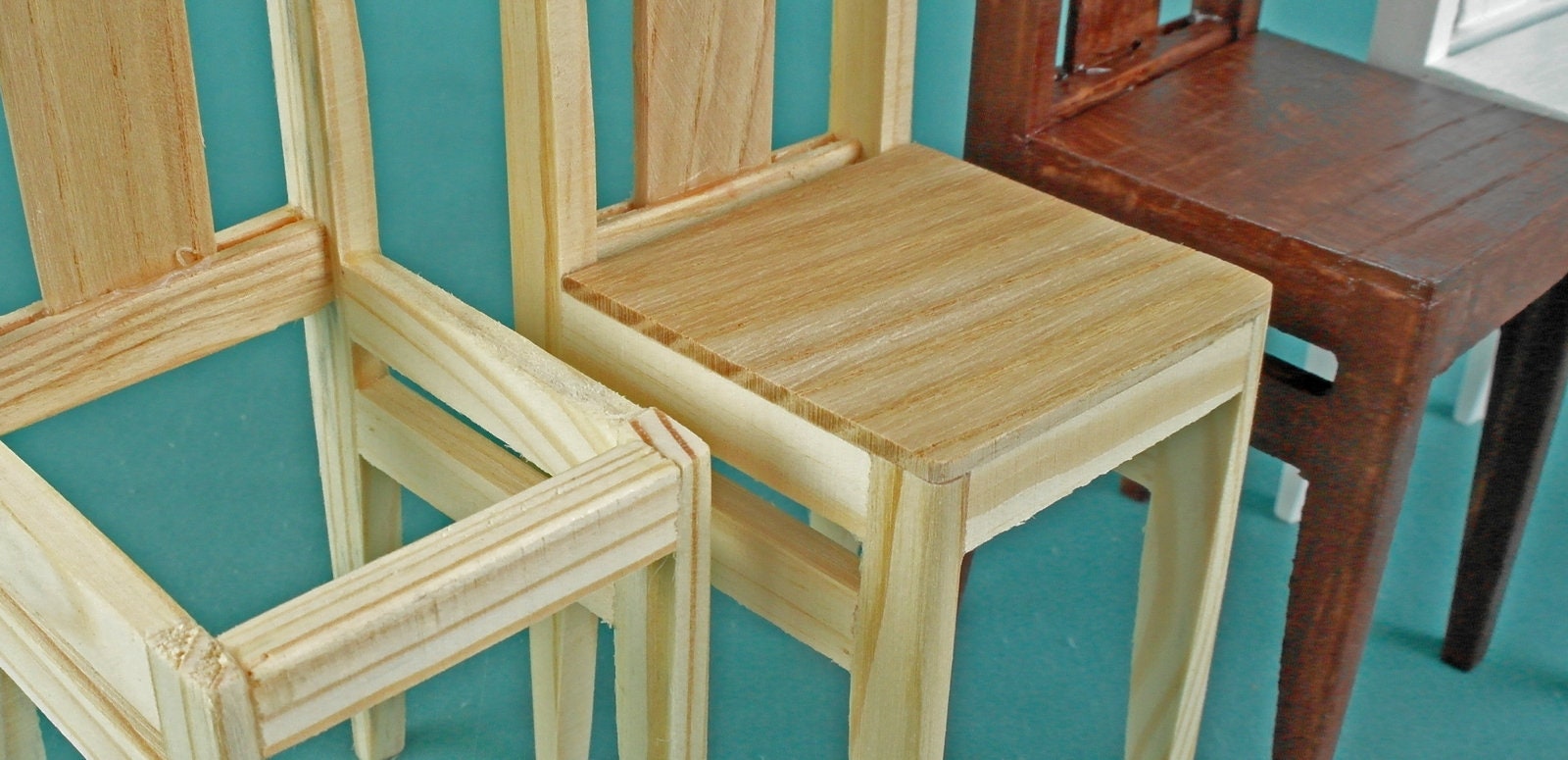 CHAIRS wooden dolls house Furniture 16 scale Barbie Sindy Etsy