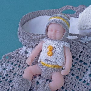 Silicone Baby Doll, Reborn 4 inch Full Body, Dolls House Realistic reborn, Micro Preemie Reborn, Baby Boy Cute Lifelike Miniature