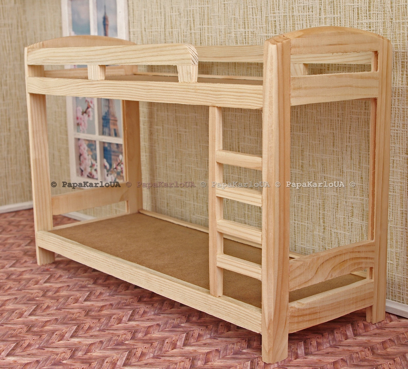 Bunk Bed DIY Kit DOLLHOUSE Wooden Furniture for Barbie | Etsy