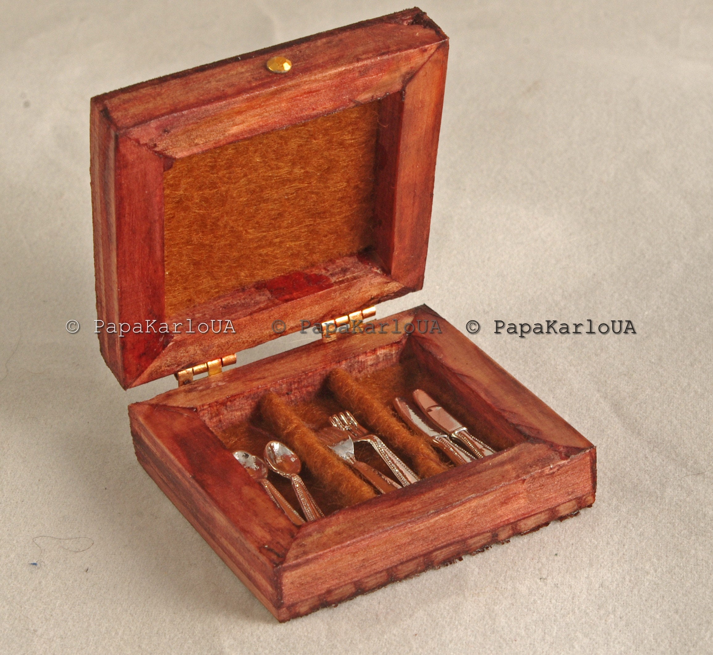 Dollhouse Miniatures Decor Accessories CUTLERY Set & Organizer Etsy