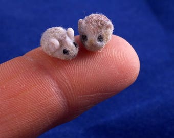 Hamster Terrarium realistic sculpture Mice Pets Animals Dollhouse Miniatures, Tiny Mouse Family, decor accessories dolls miniature 1:12