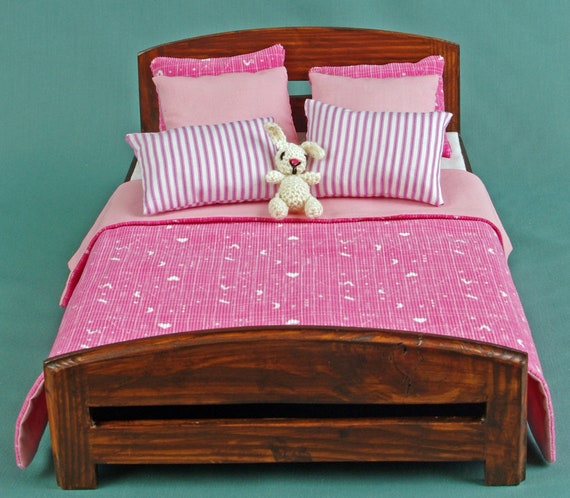 Double Bed Linen Set For 12 Inch Doll Duvet Cover Set Barbie Etsy