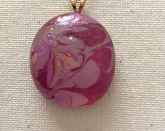 Pink Glass Stone Necklace