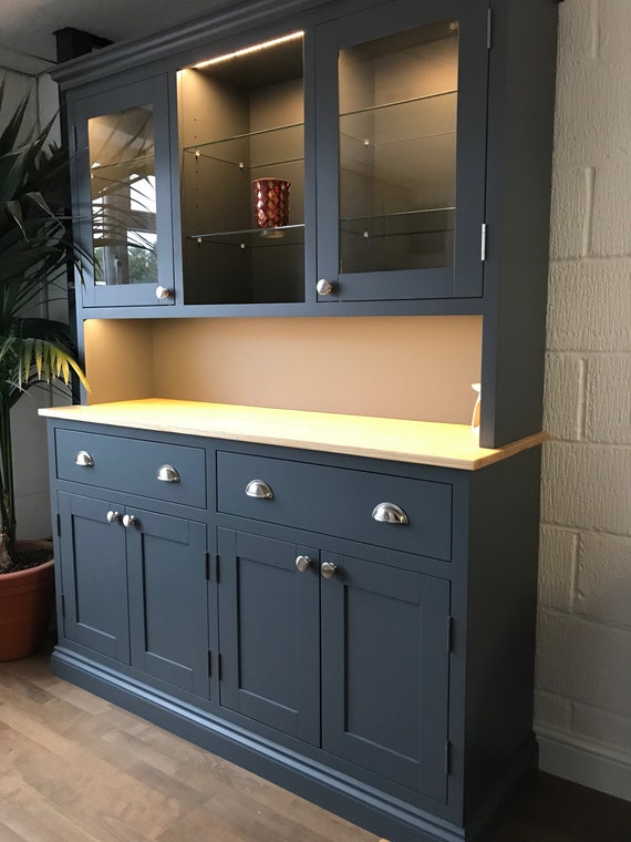 Kitchen Dresser Handmade Spraypainted Finish Ash Worktop Etsy