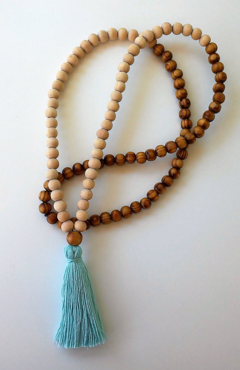 Mala Necklace 108 1 wooden beads Mala Necklace Etsy