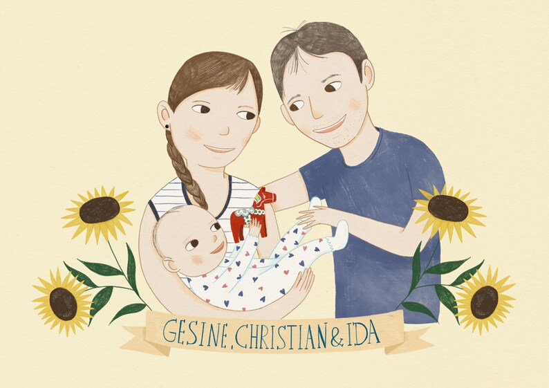 Custom Portrait Couple Portrait Family Portrait Digital Download image 5