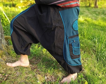 Sarouel Fleur de vie - Pantalon Aladdin - Sarouel - Pantalons de yoga - Pantalons Alibaba - Hommes - Femmes - Unisexe - Pantalons de yoga amples