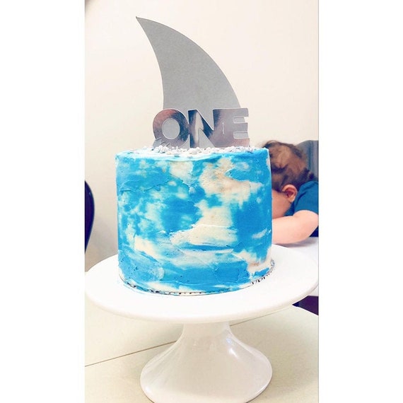Personalised Acrylic Great White Shark Birthday Cake Topper Decoration