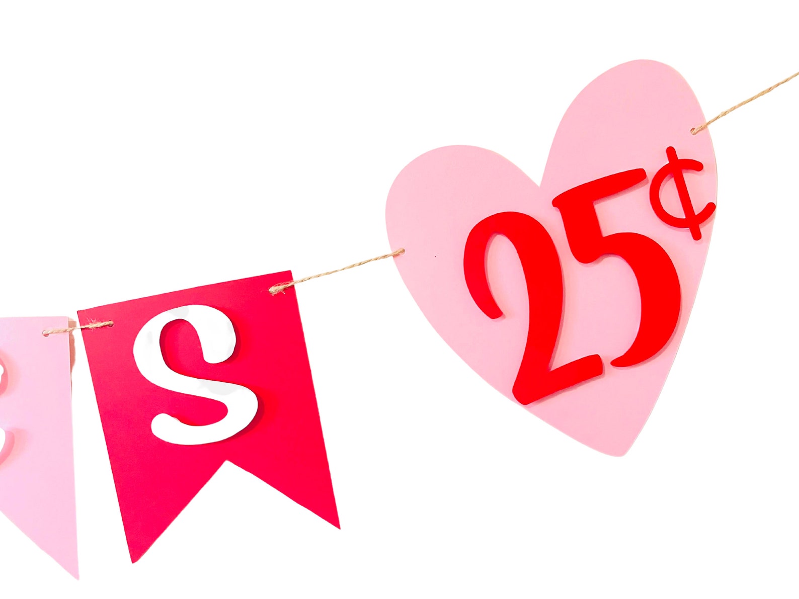 Kisses 25 Cents Banner Kissing Booth Valentine’s Day - Etsy