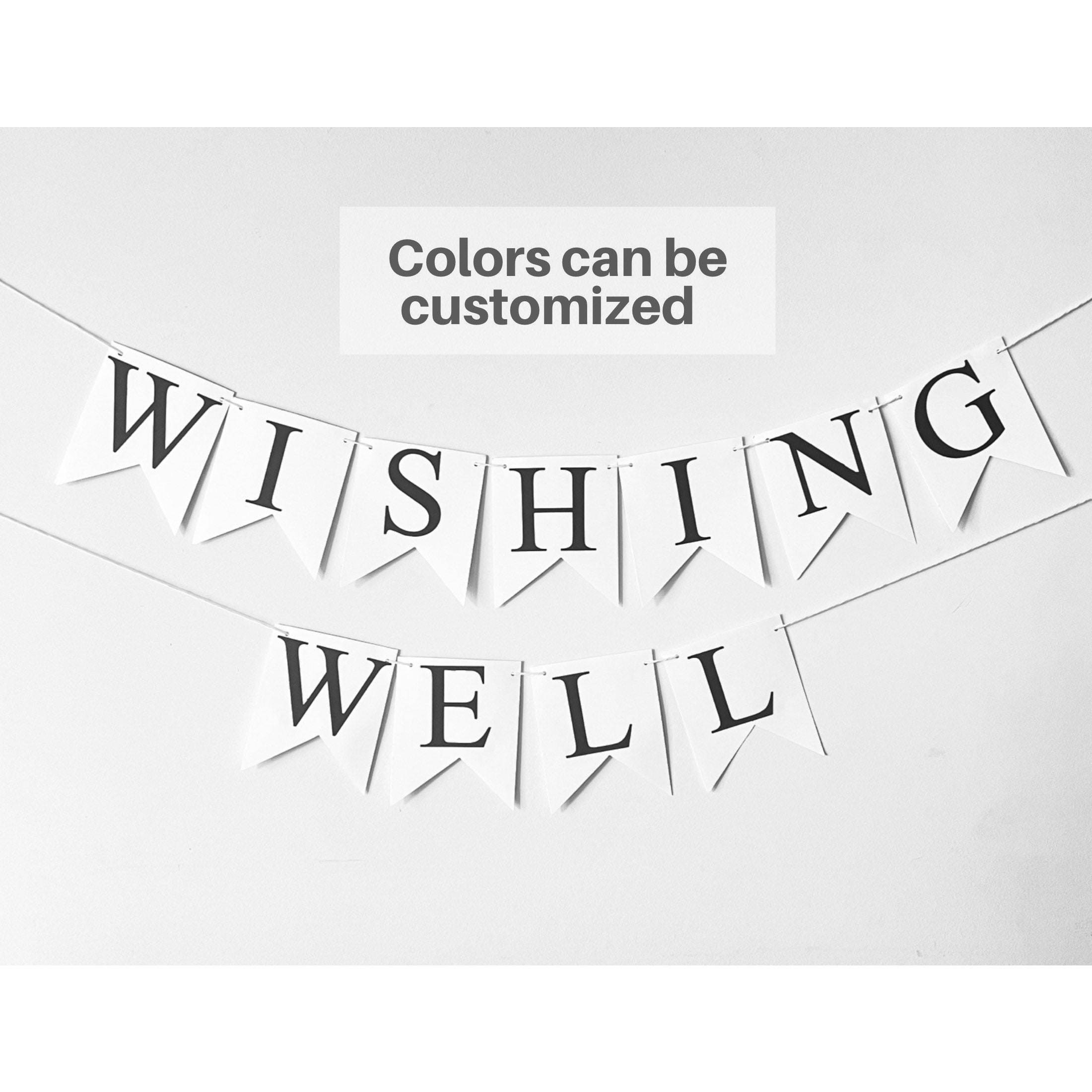 Wishing Well Banner Bridal Shower Wishing Well Decorations Etsy