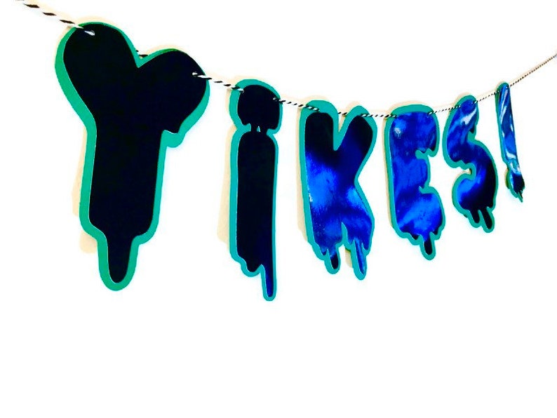 customized banner Yikes banner Halloween party decor Halloween decorations Halloween banner Halloween Halloween birthday banner