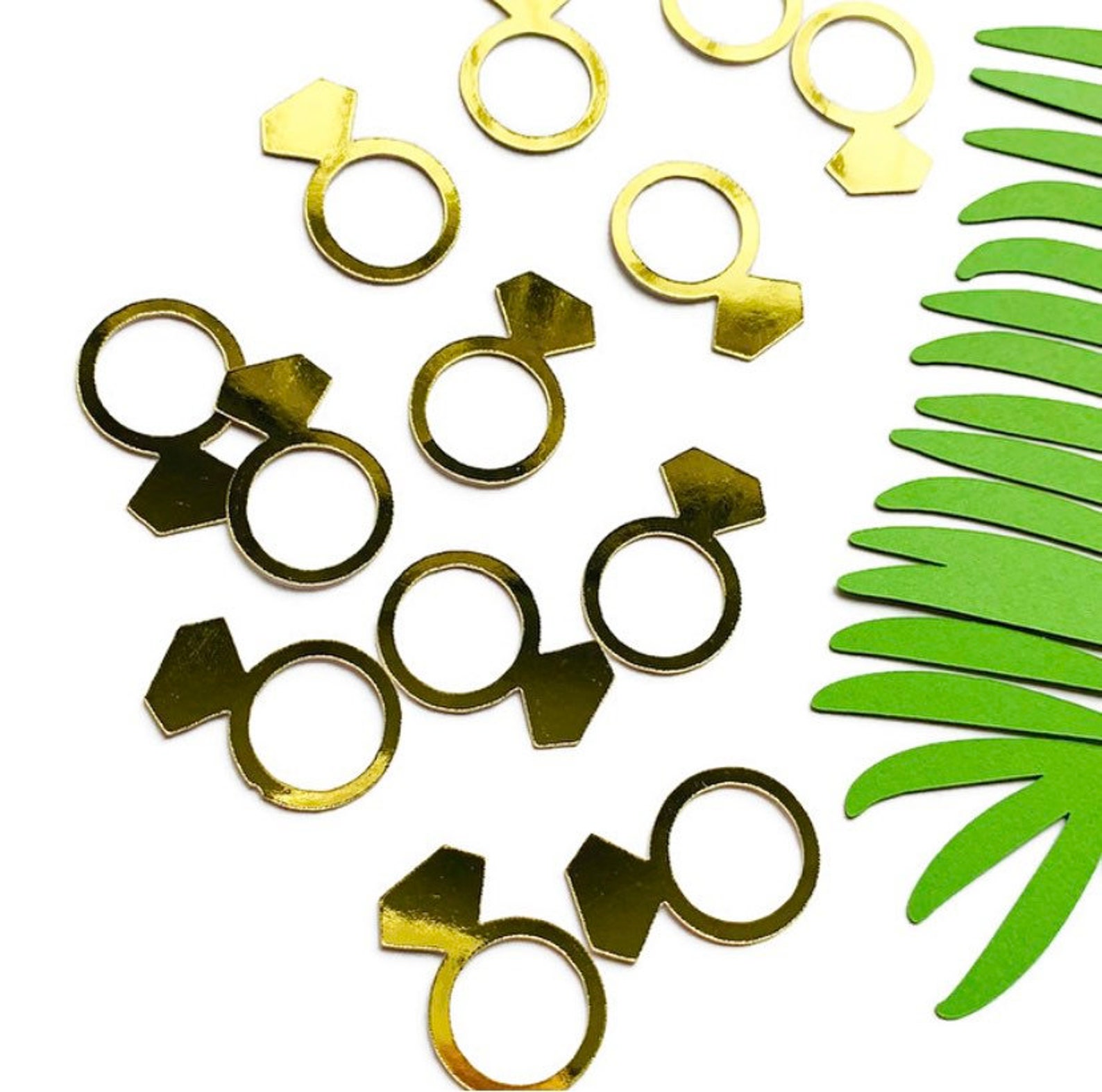 Wedding Confetti Gold Confetti Bridal Shower Decorations Etsy