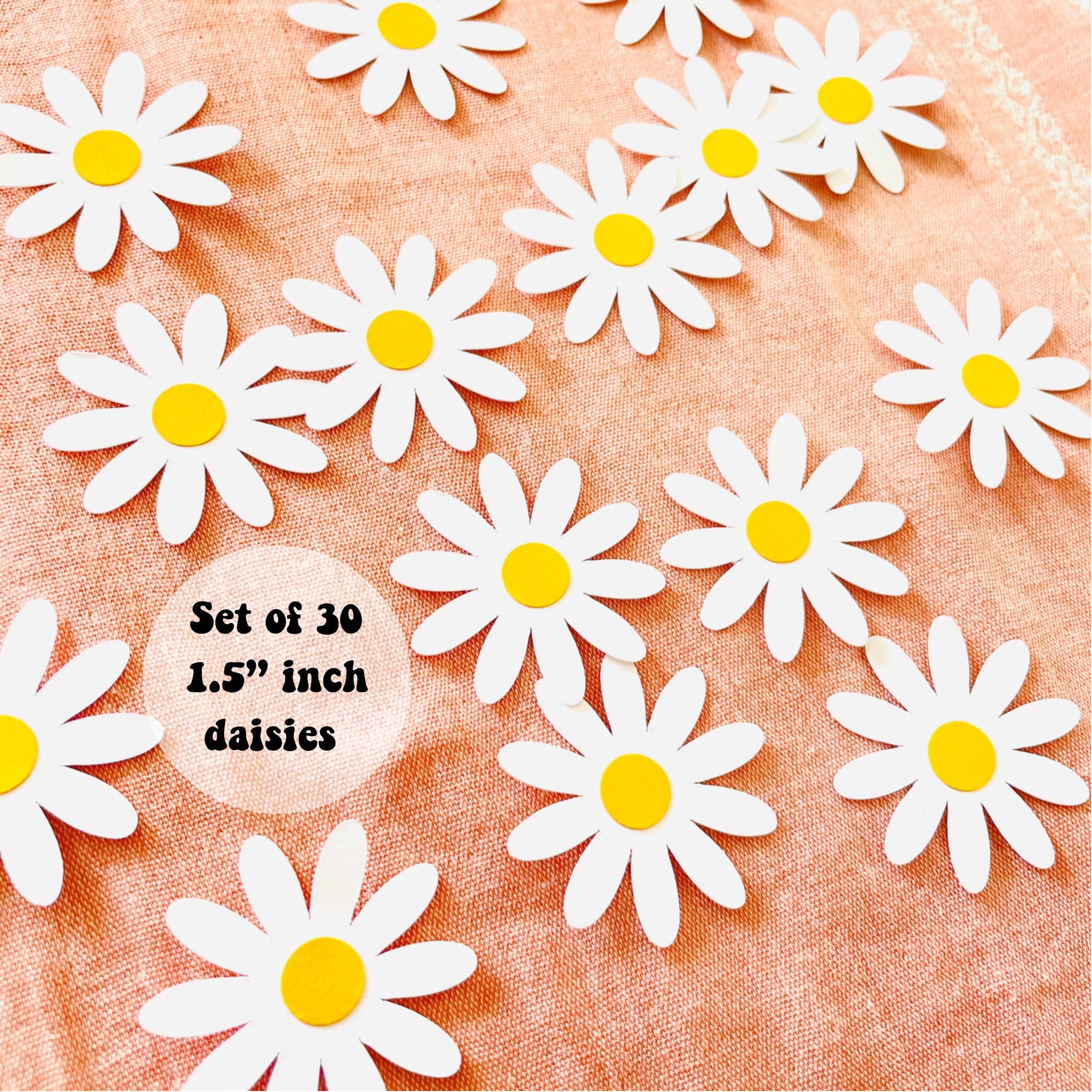 Daisy confetti Daisy birthday party decorations Groovy 1st birthday Two groovy birthday Retro Hippie party Daisy baby shower
