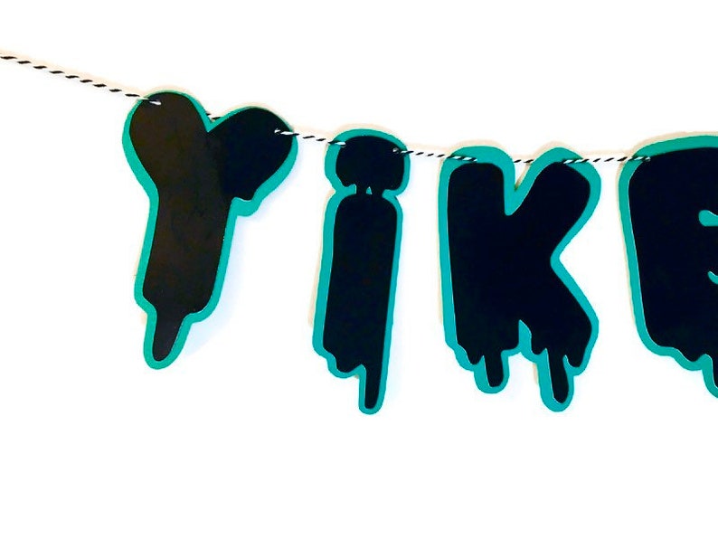 customized banner Yikes banner Halloween party decor Halloween decorations Halloween banner Halloween Halloween birthday banner