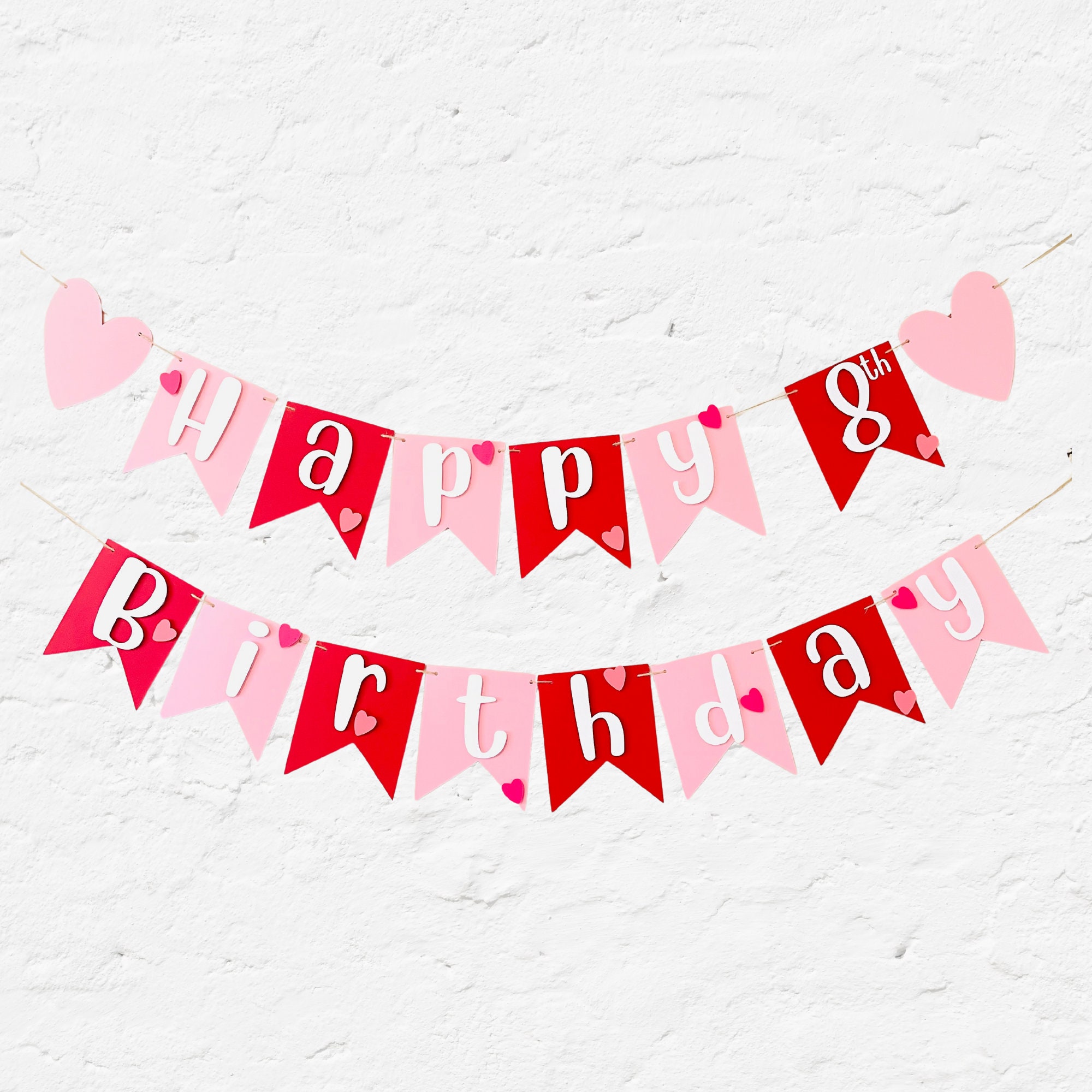 Happy Galentine's Day Banner - Rot, Mit Rosen & Glitzer-Herzen, Vorbespannt Für Valentinstags-Partys