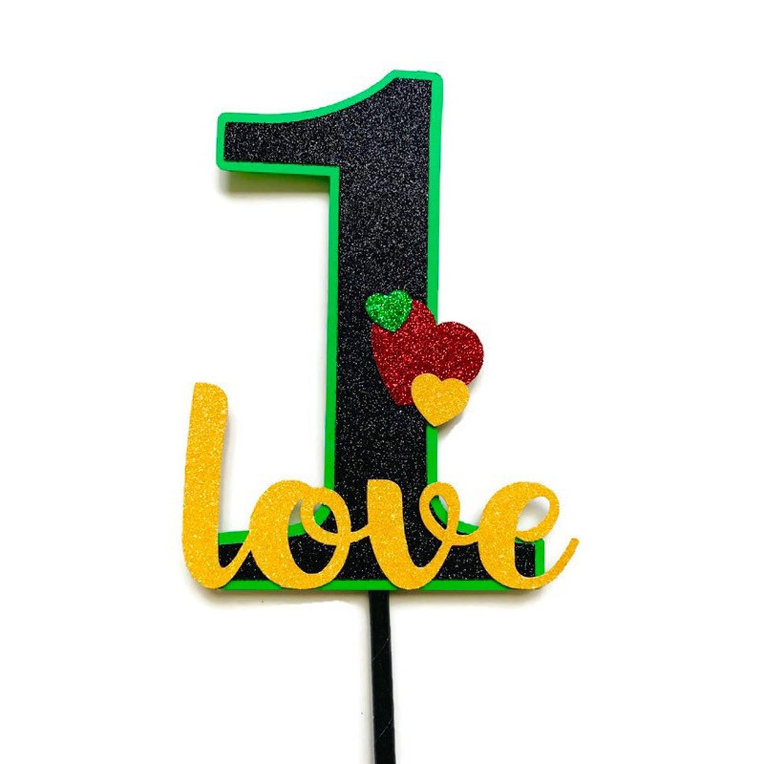 One Love Cake Topper , One Love Birthday , One Love Party Decor , One ...