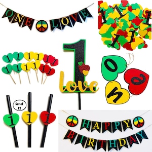 One love birthday party decorations , One love decorations , First birthday decorations , 1 love party decor , 1 love first birthday