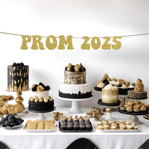 Prom 2025 party decorations, Prom 2025 banner, Groovy senior prom decor, Junior prom decorations, Prom queen, Prom send off pre party