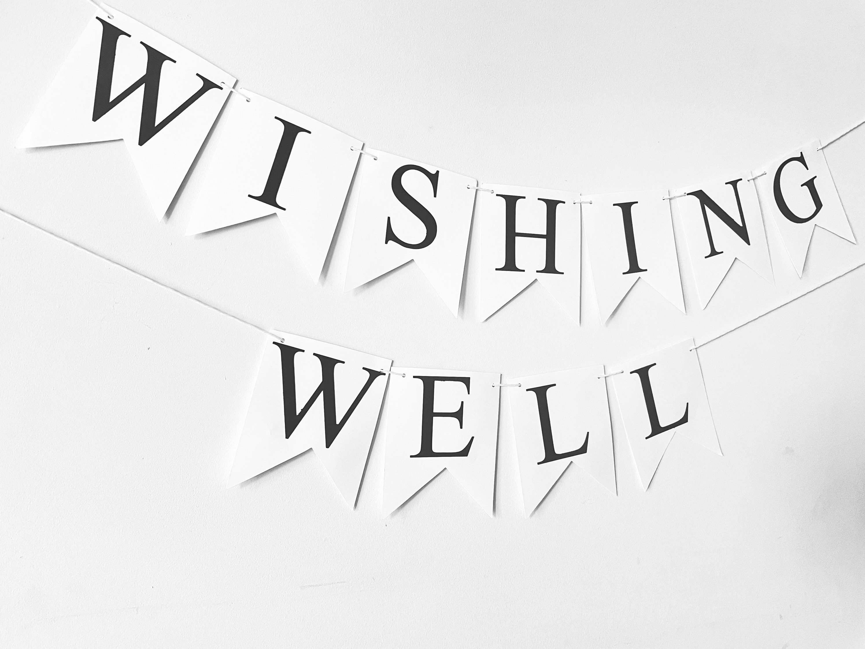 Wishing Well Banner Bridal Shower Wishing Well Decorations Etsy