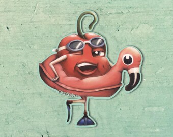 Sassy Flamingo Sticker