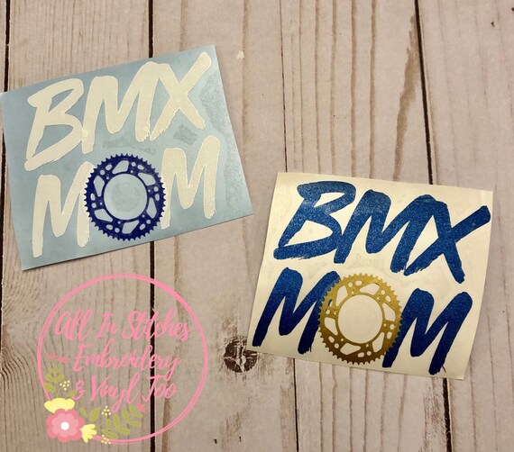 BMX Mom Vinyl Sticker for Tumbler or Car With Free Shipping | Etsy