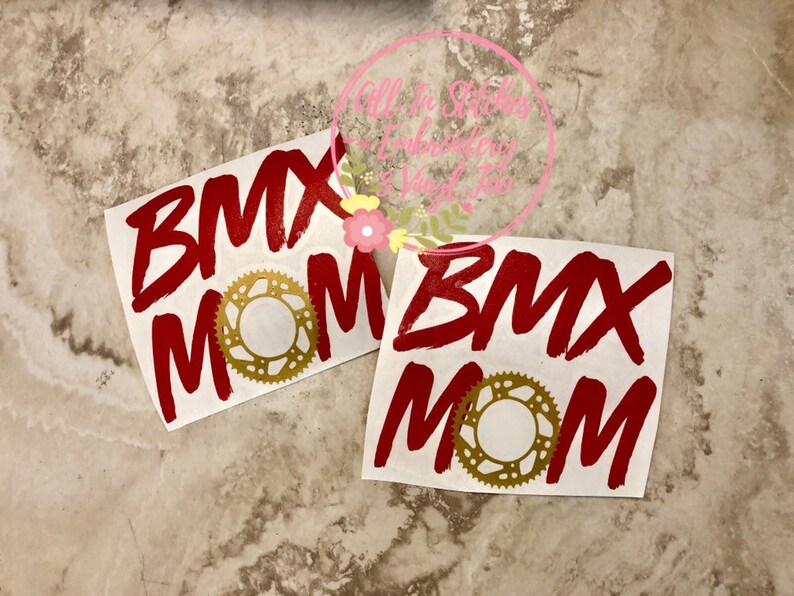 BMX Mom Vinyl Sticker for Tumbler or Car With Free Shipping | Etsy