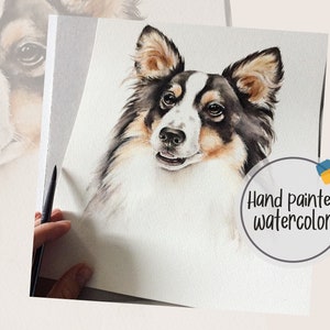 Dog Portrait from Photo. Custom Pet Portrait. Dog Artwork image 1