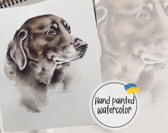 Retrato de perro personalizado a partir de una foto. Retrato de mascota personalizado. Arte canino.