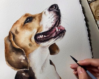 Dog Portrait from Photo. Personalized Dog Artwork