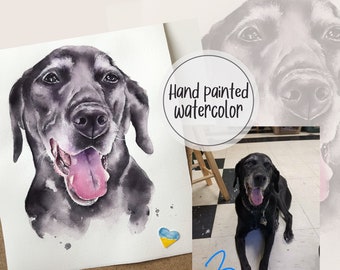 Dog Portrait from Photo | Custom Pet Portrait. Custom Dog Artwork