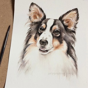 Dog Portrait from Photo. Custom Pet Portrait. Dog Artwork image 2