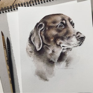 Dog Portrait from Photo. Custom Pet Portrait. Dog Artwork image 6