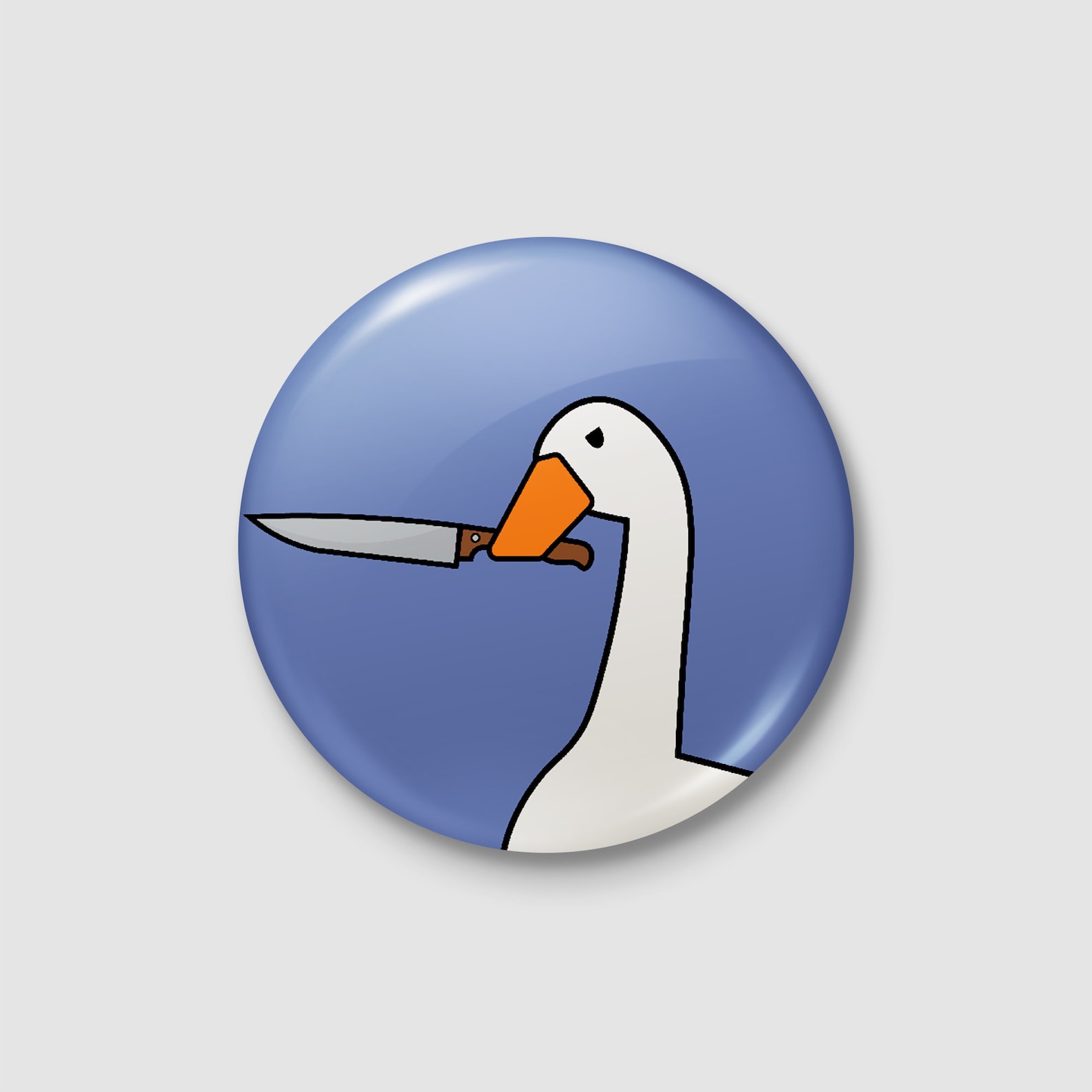 Untitled Goose Game Goose With Knife 2.25 Inch Fridge Etsy UK