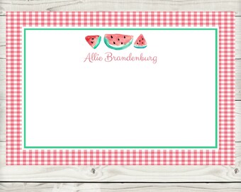 Note Cards, Watermelon, Personalized