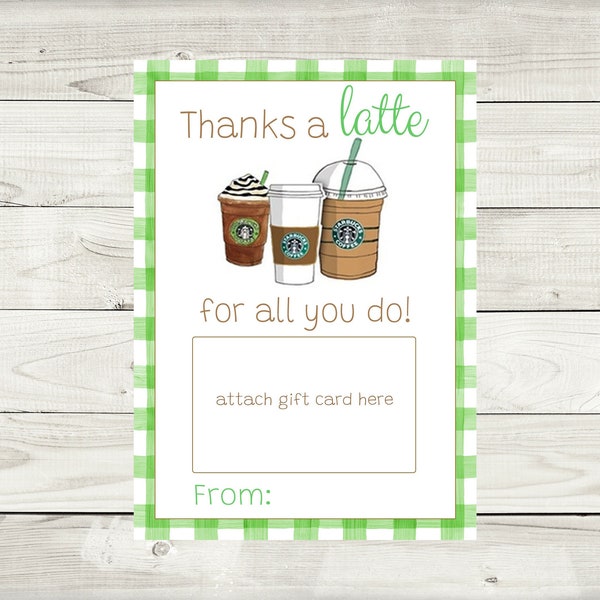 Teacher Gift Card Holder, Coffee